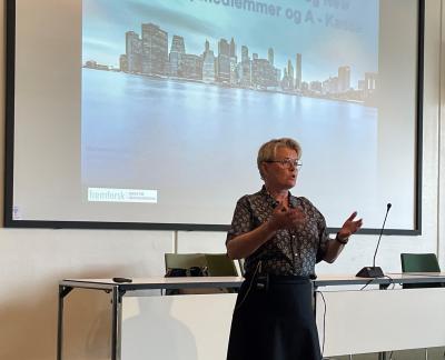 Fremtidsforsker Marianne Levinsen ved DAKs repræsentantskabsmøde 2023
